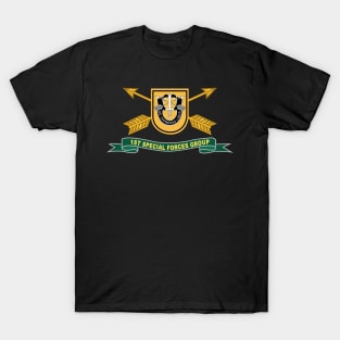 1st Special Forces Group - Flash w Br - Ribbon X 300 T-Shirt